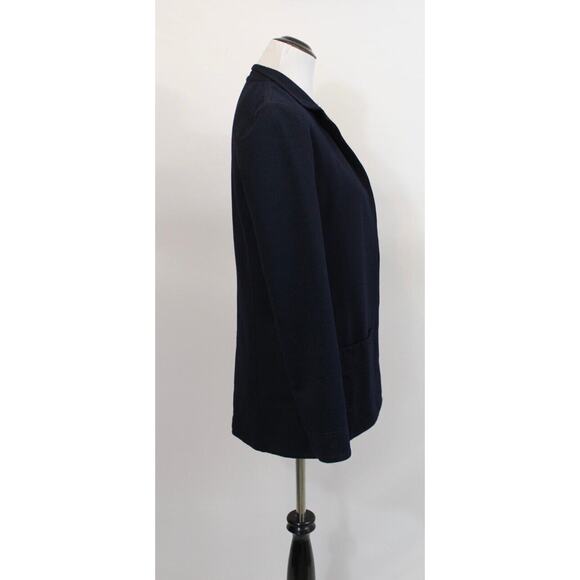 EQUESTRIAN DESIGNS Sz S Small Navy Open Front Knit Blazer Jacket NWT - Picture 4 of 7
